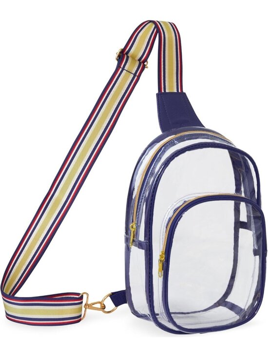 Handbags - Clear Crossbody Bag for Stadium Events | Adjustable Strap Transparent Messenger